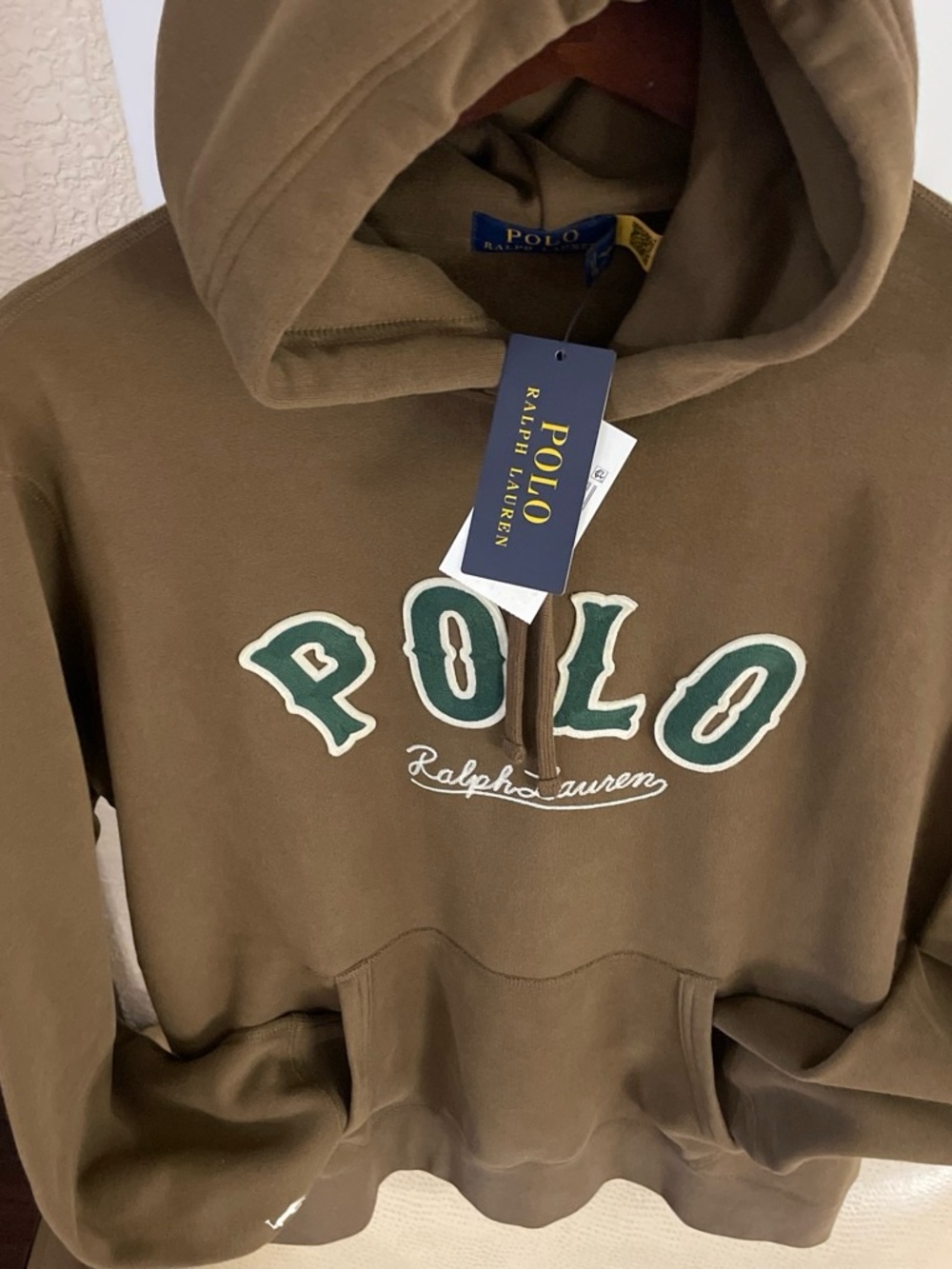 Polo by Ralph Lauren Brown Hoodie with Green Logo
